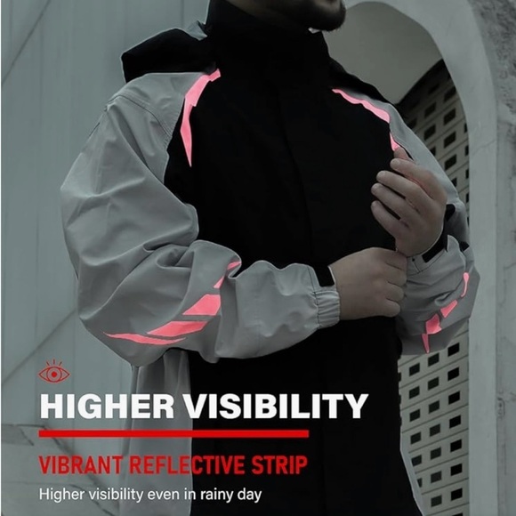 🔥SALE Mens Rain Jacket, Waterproof for Motorcycle Riding, Fishing,Golf  L - Picture 7 of 16